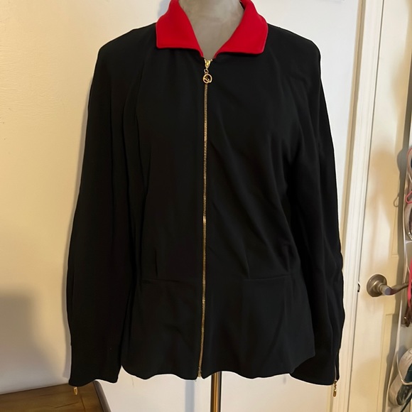 St. John Sport by Marie Gray Sweaters - St. John Sport by Marie Gray Black Zippered Sweater